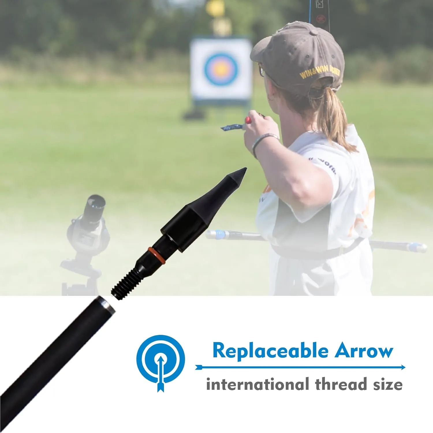 12pcs Archery Arrow Tips 100/125/150/200 Grain Field Tips 5/16 Inch Screw in Bullet Points , Archery Target Crossbow Practice Tip for Arrow Recurve Bow Compound Bow, Hunting Bow Arrow Target Practice