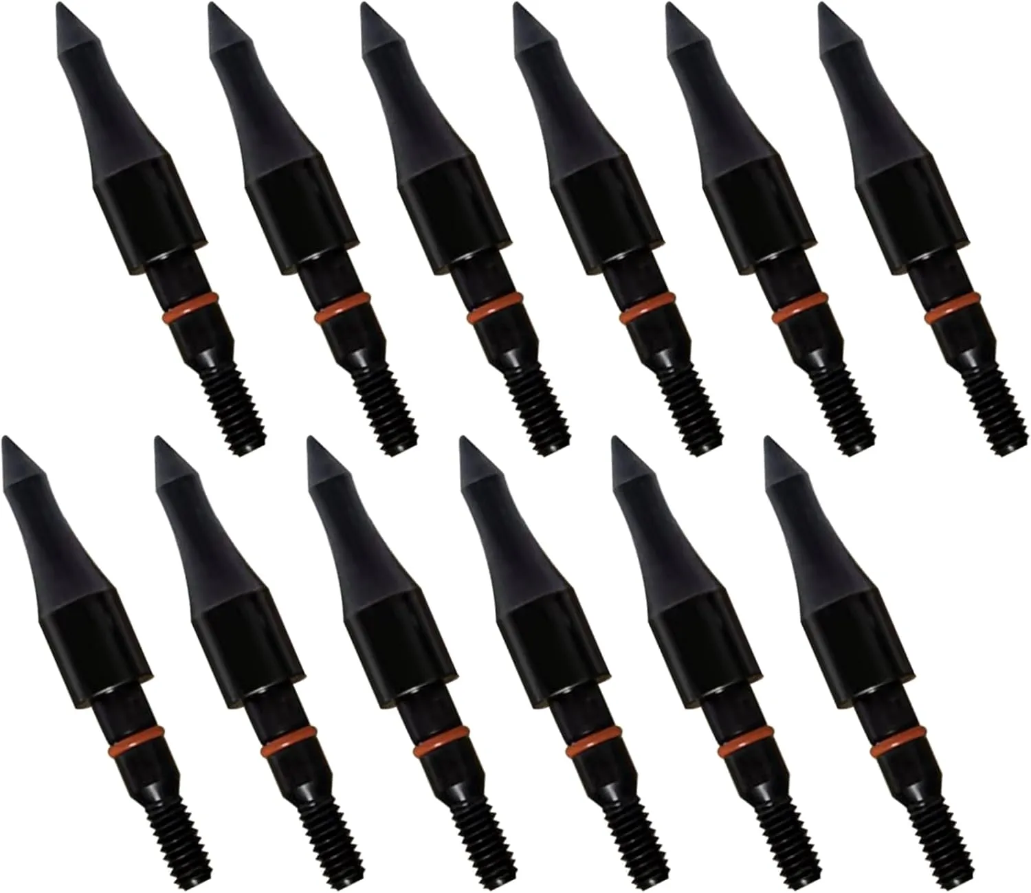 12pcs Archery Arrow Tips 100/125/150/200 Grain Field Tips 5/16 Inch Screw in Bullet Points , Archery Target Crossbow Practice Tip for Arrow Recurve Bow Compound Bow, Hunting Bow Arrow Target Practice