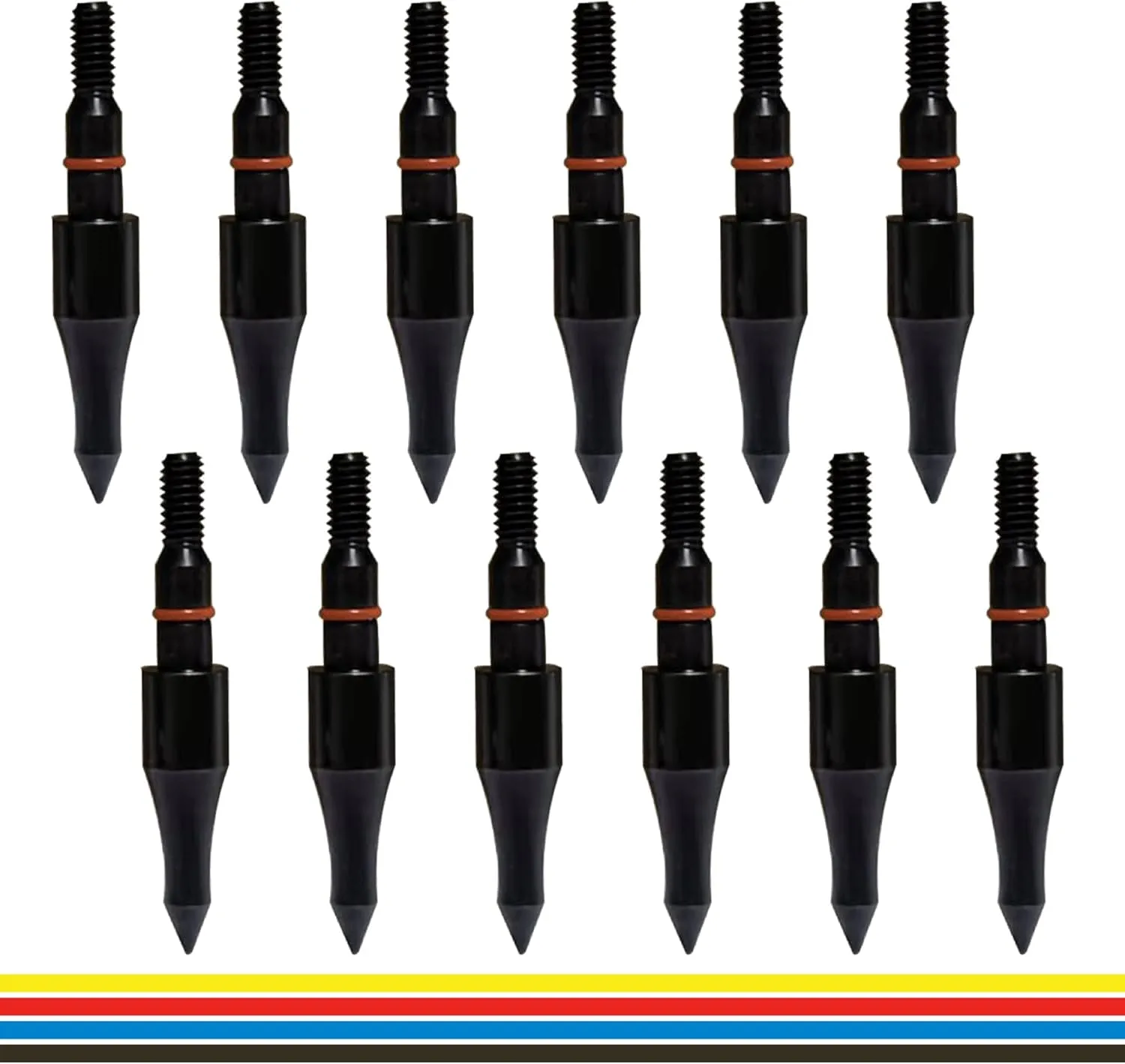 12pcs Archery Arrow Tips 100/125/150/200 Grain Field Tips 5/16 Inch Screw in Bullet Points , Archery Target Crossbow Practice Tip for Arrow Recurve Bow Compound Bow, Hunting Bow Arrow Target Practice