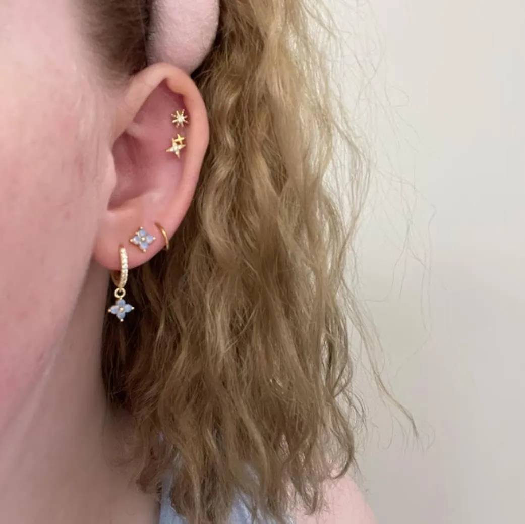 20G/18G/16G Threadless Flat Back Earrings Tiny Nose Stud, Cartilage Tragus Helix Stud Conch Piercing Jewelry
