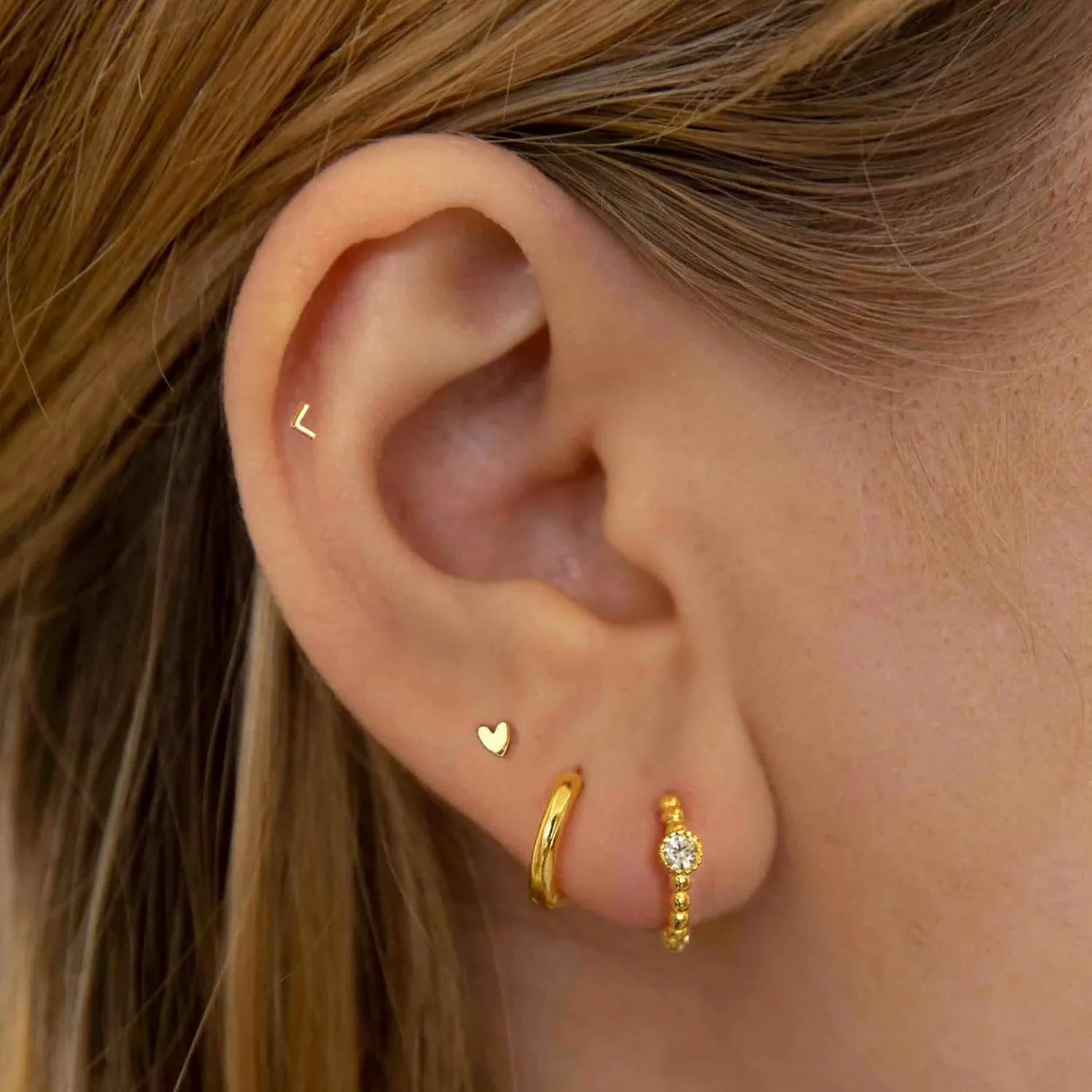 20G/18G/16G Titanium Flat Back Earrings, Threadless Nose Stud Tiny Stud Earrings, Cartilage Tragus Piercing Jewelry Conch Helix Stud