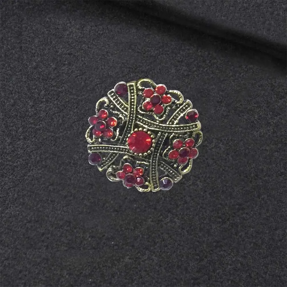 24pcs Lot Rhinestone Crystal Flower Brooches Pin Set