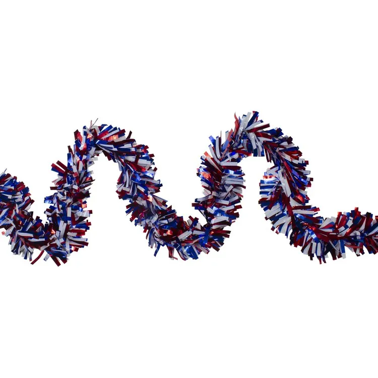 25' Unlit Red and Purple Wide-Cut Garland