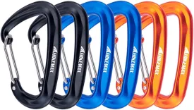 7075 Aluminum Carabiners, Heavy Duty Carabiners Clips 12 KN for Hammocks, Clipping On Camping Accessories, Keychains