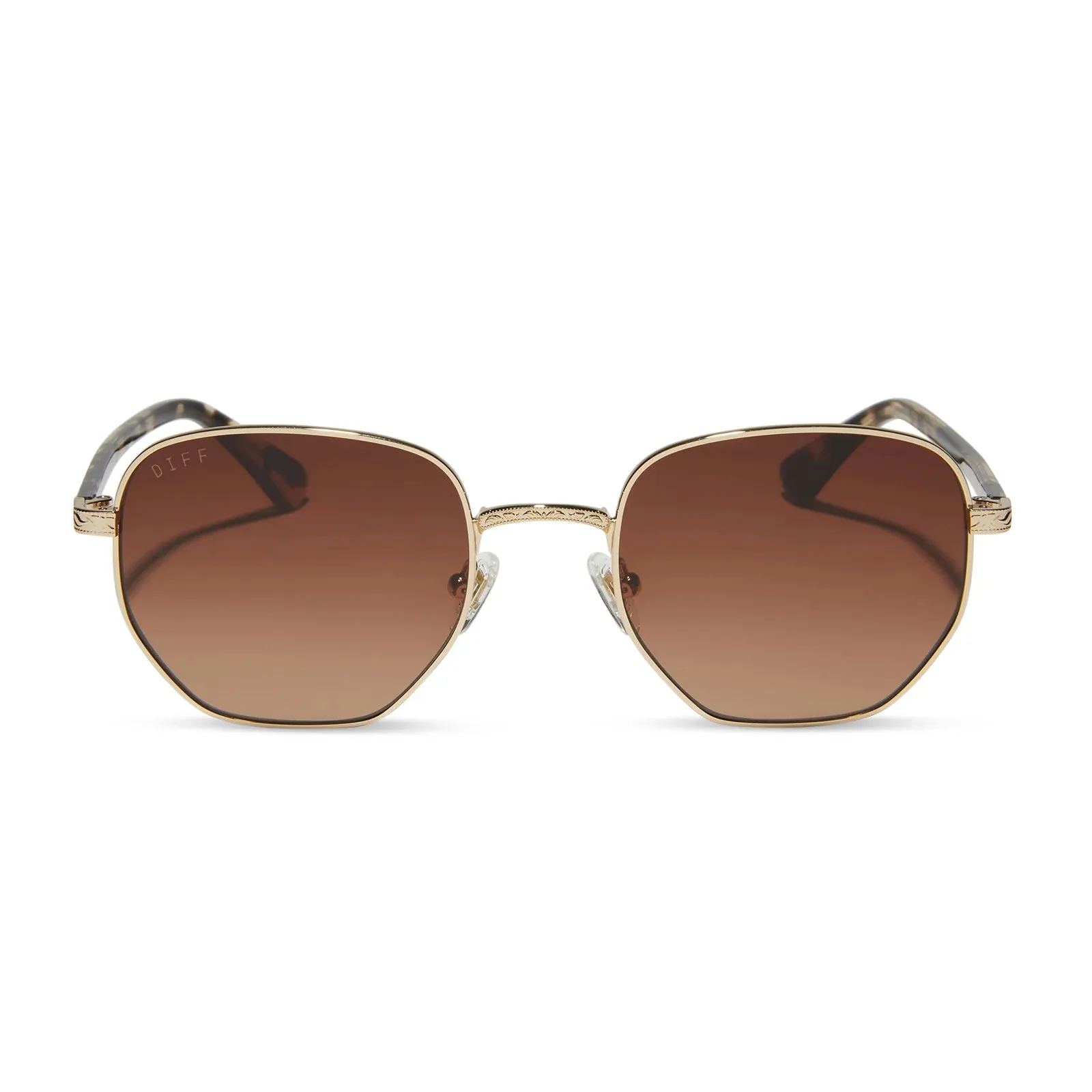 Aster Gold   Brown Gradient Sunglasses
