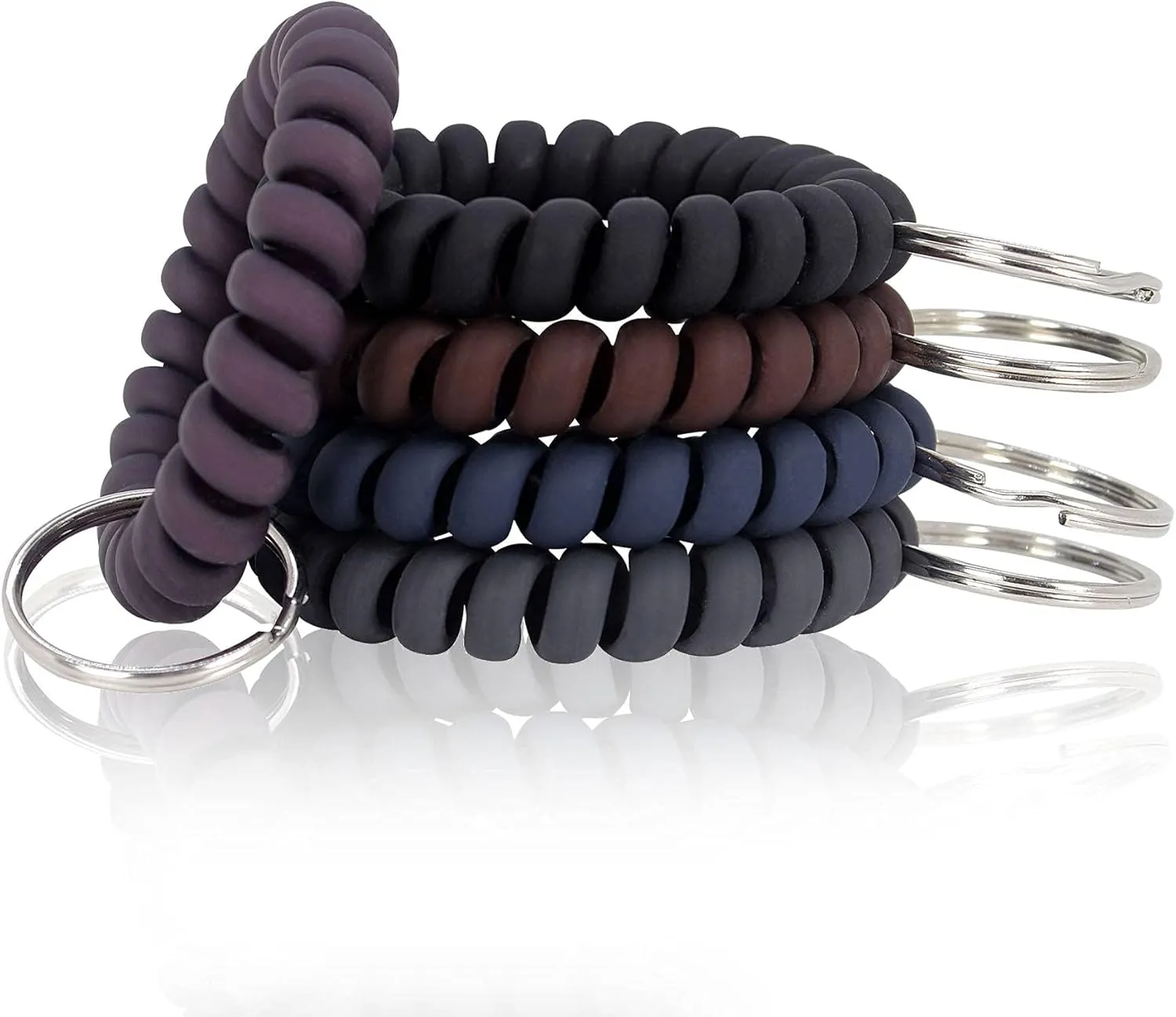 BIHRTC Wrist Key Chain Spring Flexible Spiral Wrist Coil Sauna Keychain