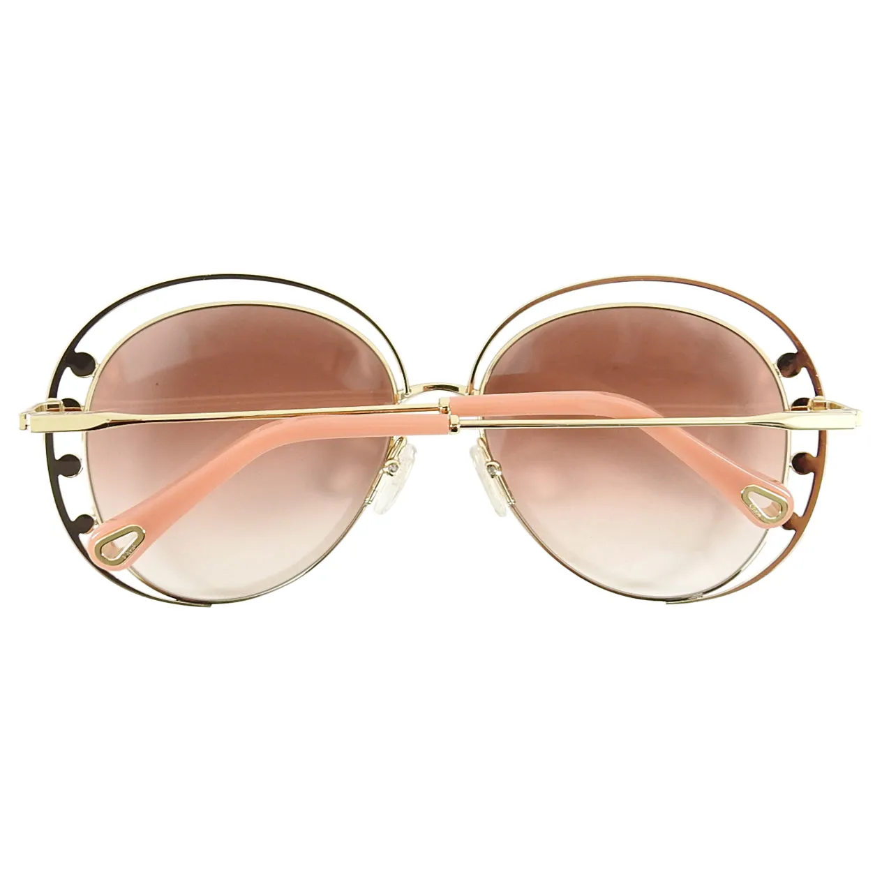 Chloe Large Oversized Round Sunglasses with Enamel Detail CE 169S