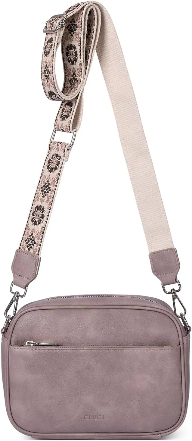 CLUCI Crossbody Bags for Women, Vegan Leather Shoulder HandbagsPurses for Women with Adjustable Wide Strap