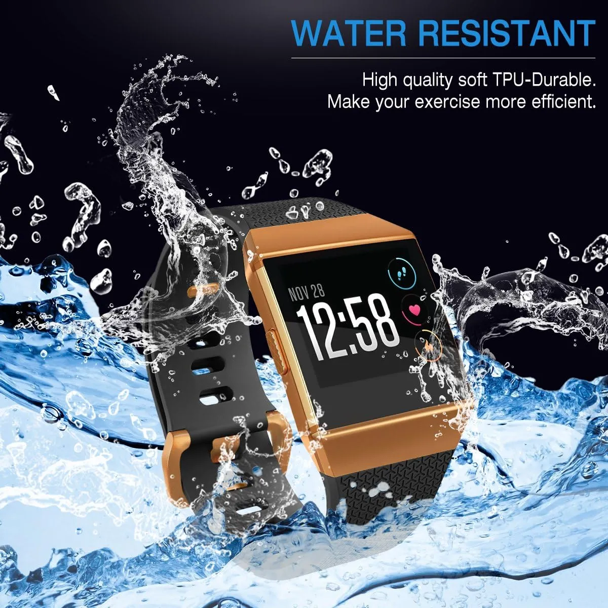 Compatible Ionic Bands for Men Women Large Small, Replacement Strap Sport Accessory Wristband with Original Design for Ionic Smart Watch