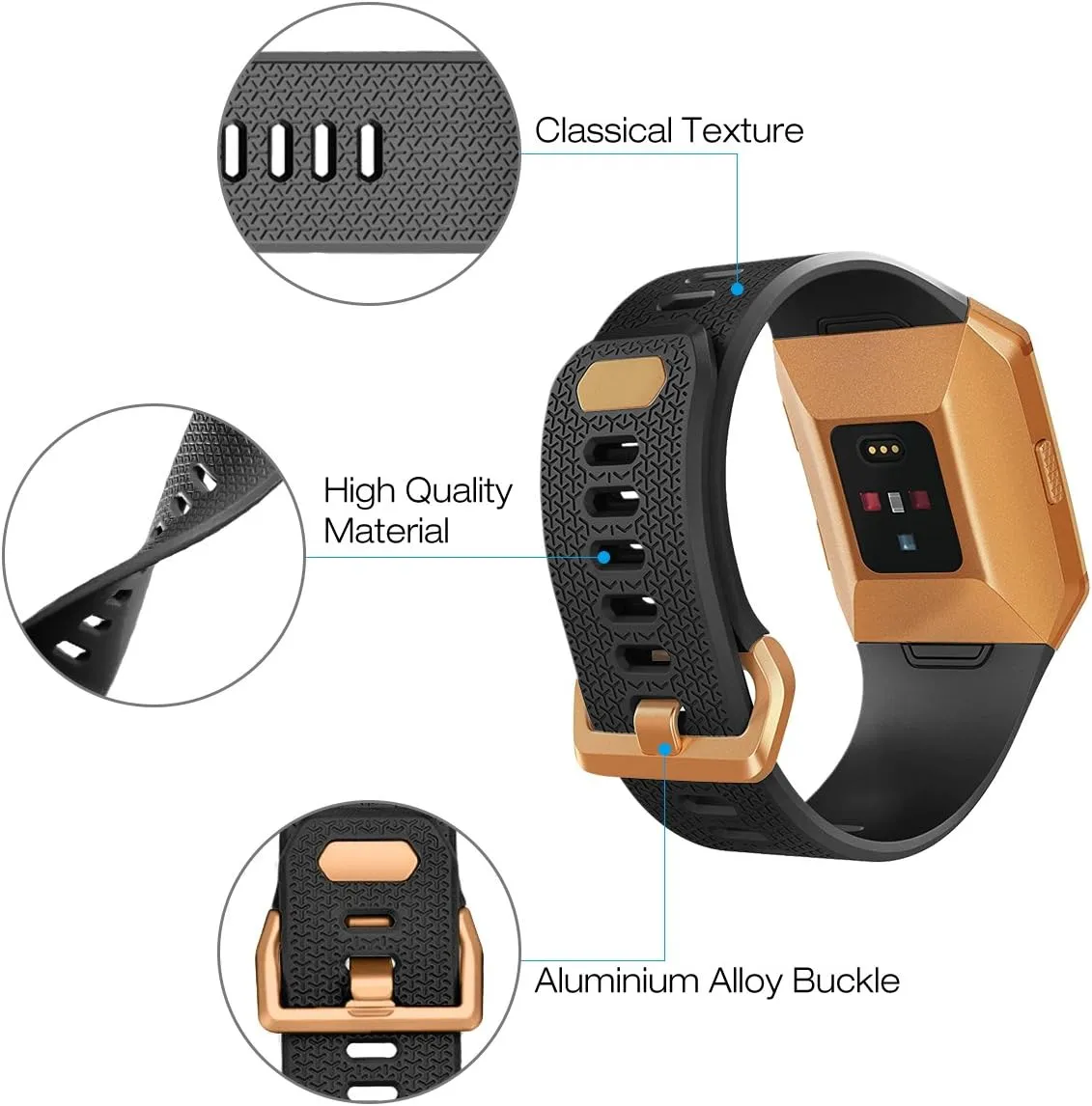 Compatible Ionic Bands for Men Women Large Small, Replacement Strap Sport Accessory Wristband with Original Design for Ionic Smart Watch