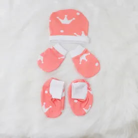 Crowns - Cotton Cap, Mittens & Booties Set