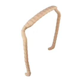 Curly Thick Hair - Medium Headband - Hand-Wrapped Solids (Original, Sandstone)
