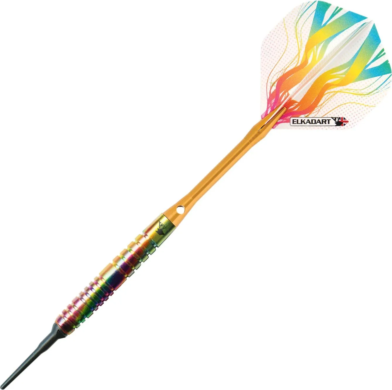 Elkadart Rainbow 90% Tungsten Soft Tip Darts with Storage/Travel Case