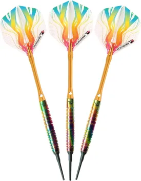 Elkadart Rainbow 90% Tungsten Soft Tip Darts with Storage/Travel Case