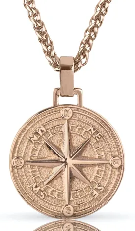 Forge & Foundry Men's Religious Pendant with 21" Extendable Necklace Chain - Compass | Saint Michael | Saint Christopher Pendant