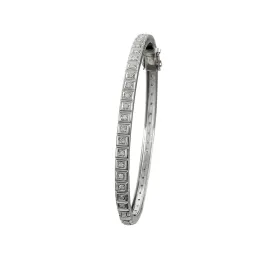 Geometric Diamond Openable Bangle