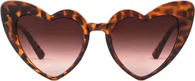 GIFIORE Heart Sunglasses Vintage Retro Oversized Heart Shaped Cat Eye Sun Glasses