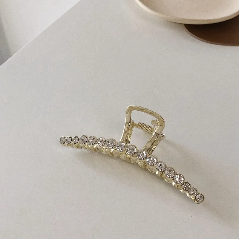 Hairpin Pearl Rhinestone Grab Clip Shark Accessories