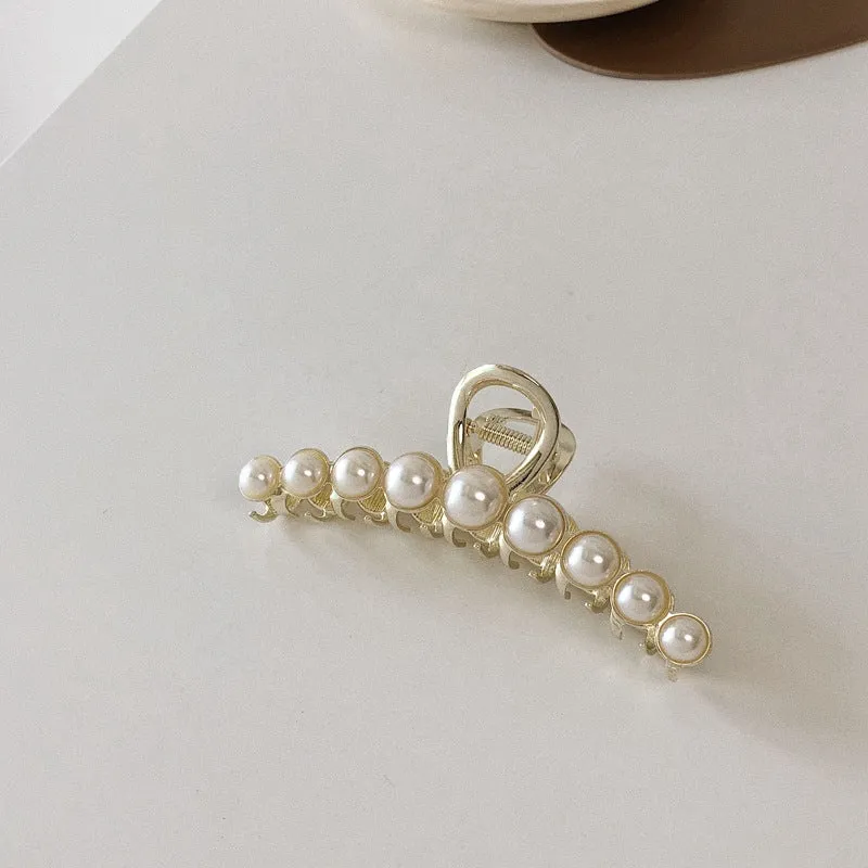 Hairpin Pearl Rhinestone Grab Clip Shark Accessories