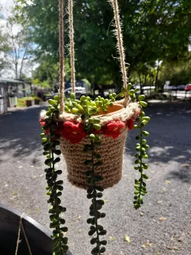 Hanging jute pot
