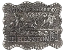 Hesston National Finals Rodeo 1987 NFR Belt Buckle