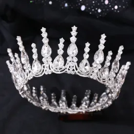 New Designs Zinc ally Wedding Crowns Queen Tiara Round Tiara and Crowns