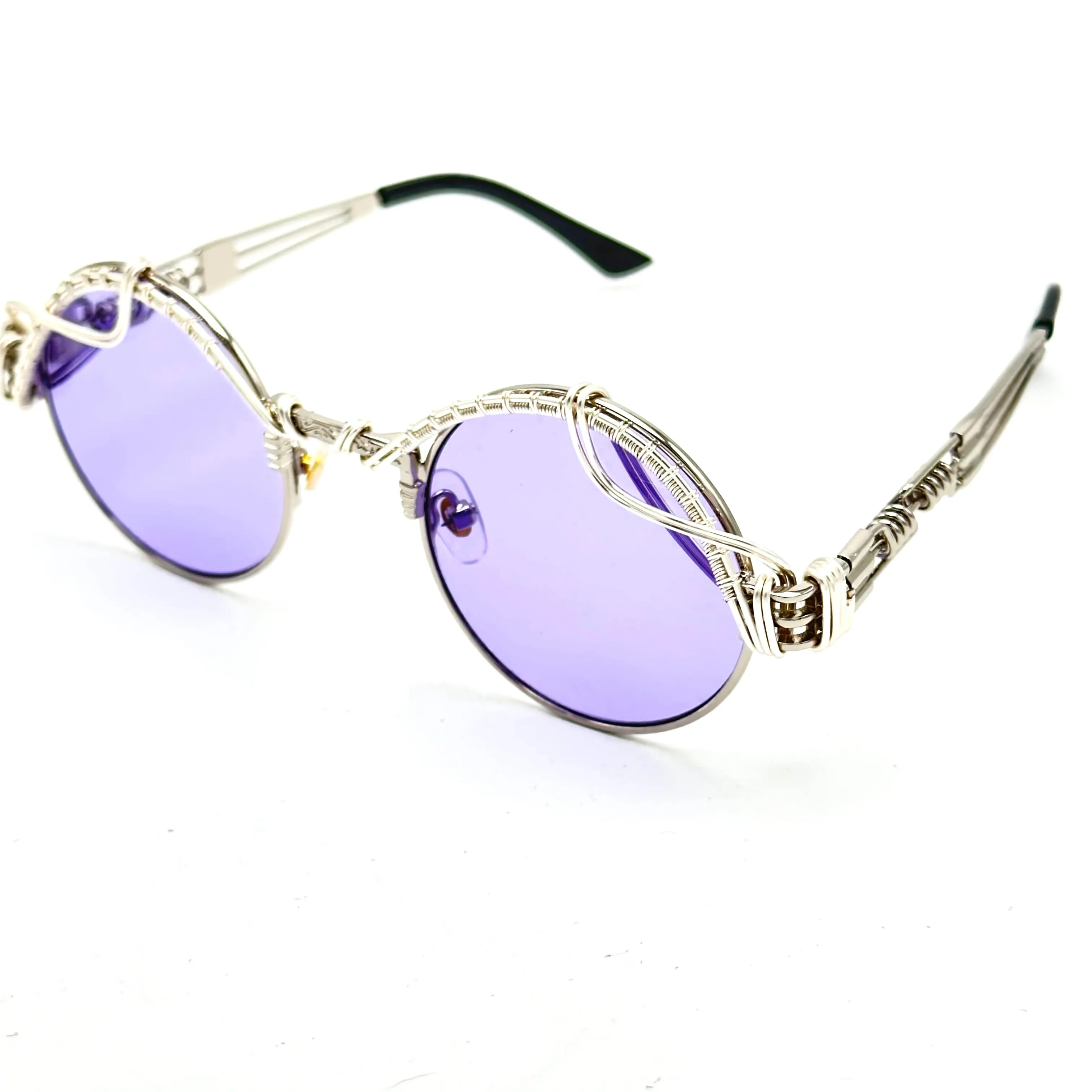 NEW Purple Silver Round