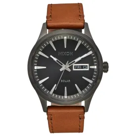 Nixon Sentry Solar Leather Watch