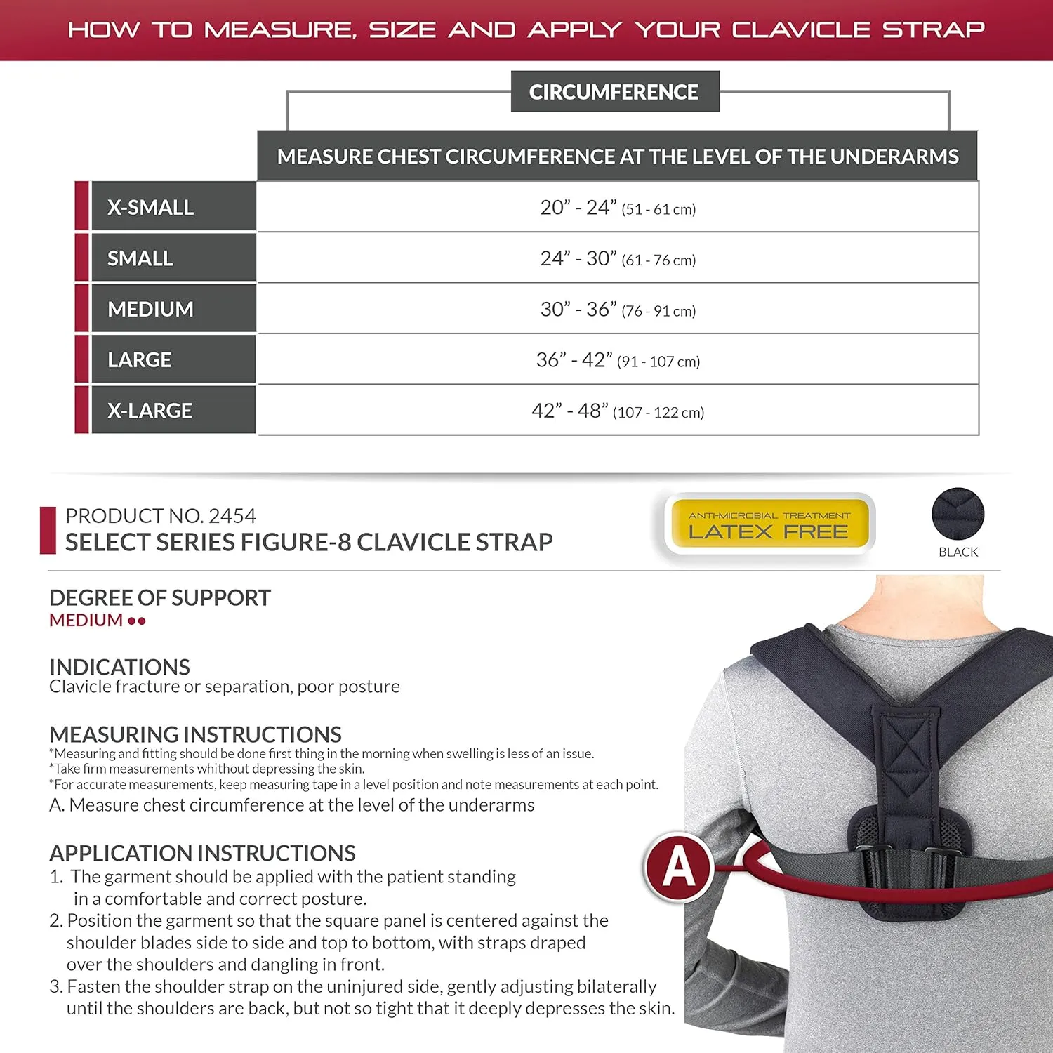 OTC Clavicle Strap, Figure-8 Style, Select Series, Medium