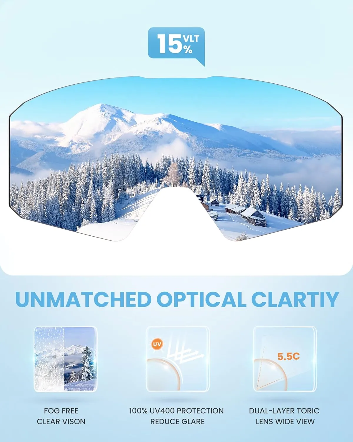 OutdoorMaster Falcon Kids Ski Goggles-Magnetic Interchangeable Lens, Anti Fog UV Protection OTG Snowboard Goggles for Youth