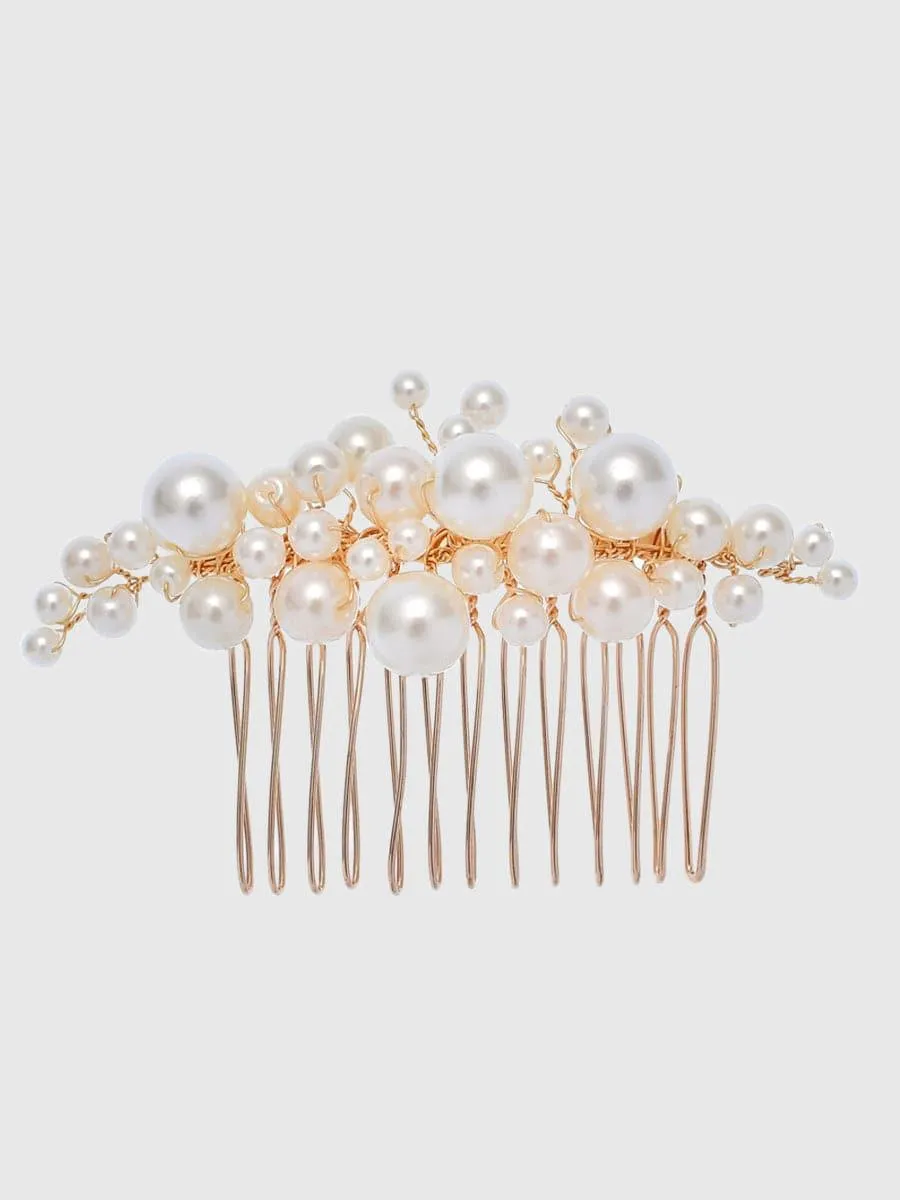 Pearl Hairpin Hair Comb Wedding Headpieces 5PCS Set MTS0005