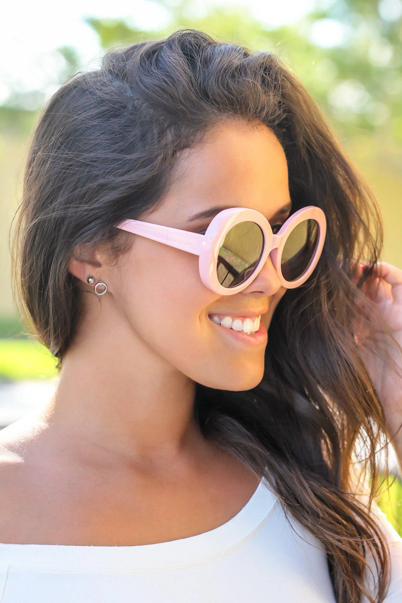 Pink Round Sunglasses