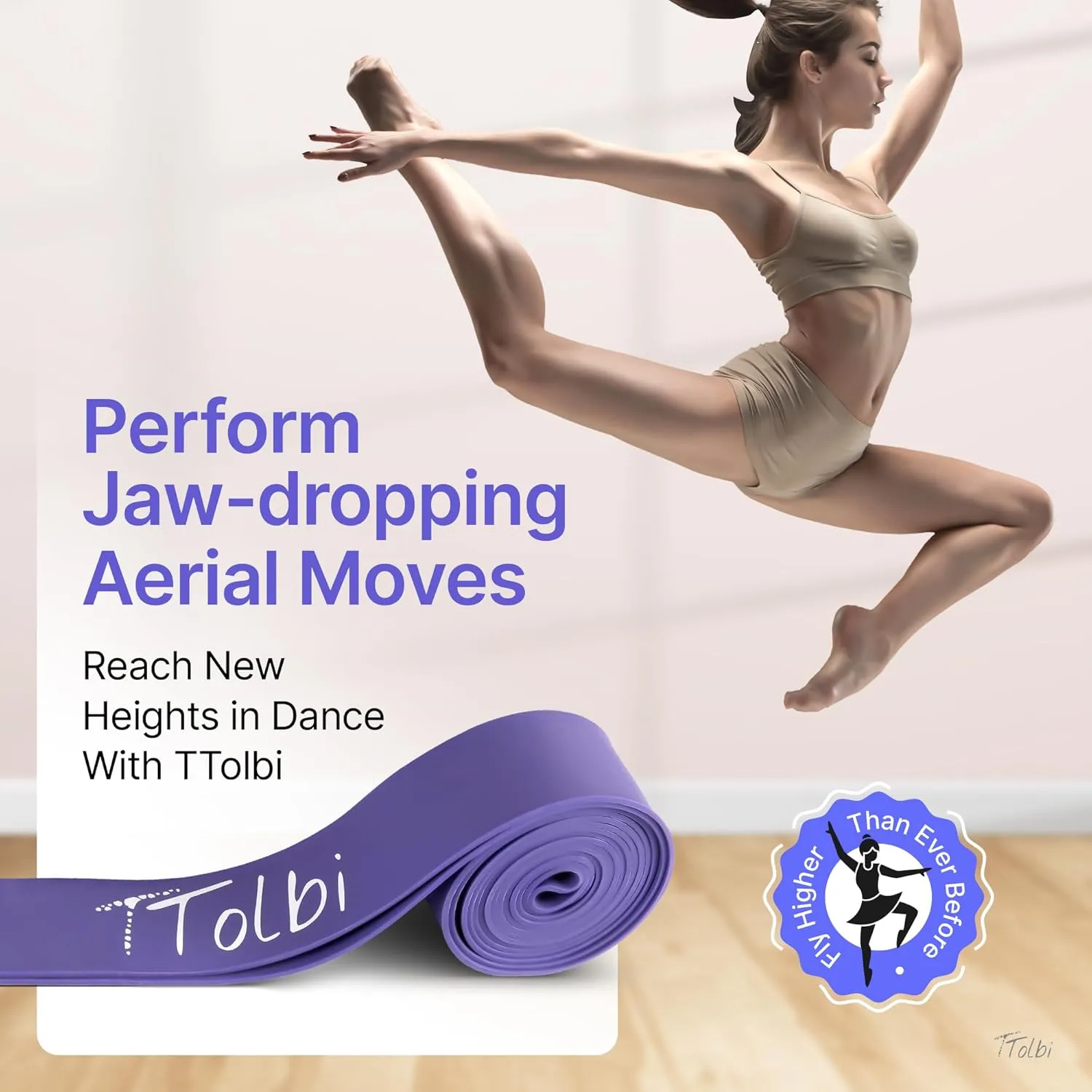 Premium Stretch Bands for Dancers - Flexibility & Ballet Stretching Band, Dance Equipment for Splits & Strength, Ideal Gifts for Ballet, Gymnastics, Cheerleading, Yoga and Pilates Training Stuff