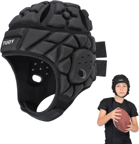 Protective Soft Shell Flag Football Helmet 7V7 Rugby Soccer EVA Foam Guardian Cap Head Protection Padded Headgear for Youth Kids Adults