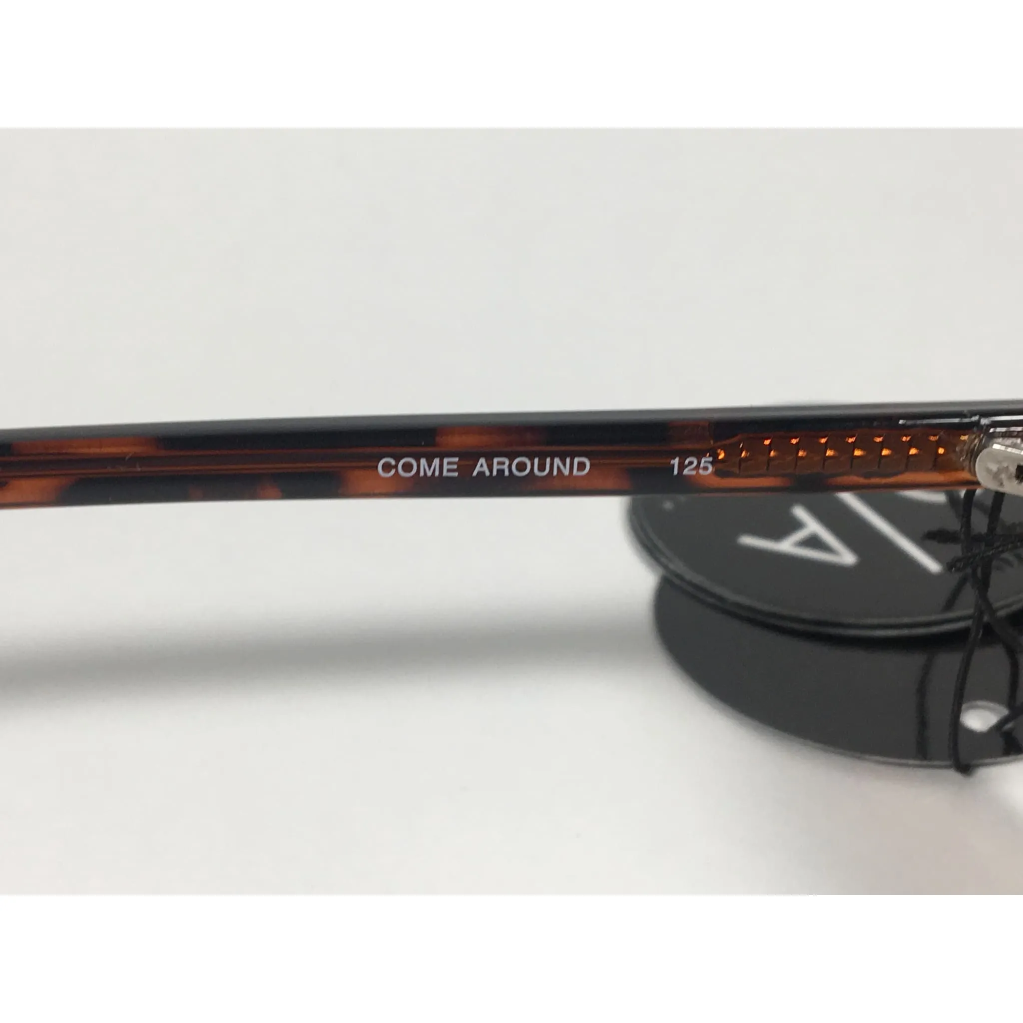 Quay Australia QW000365 TORT/BRN Come Around Round Brown Bar Sunglasses Tortoise Gold Frame Brown Lens