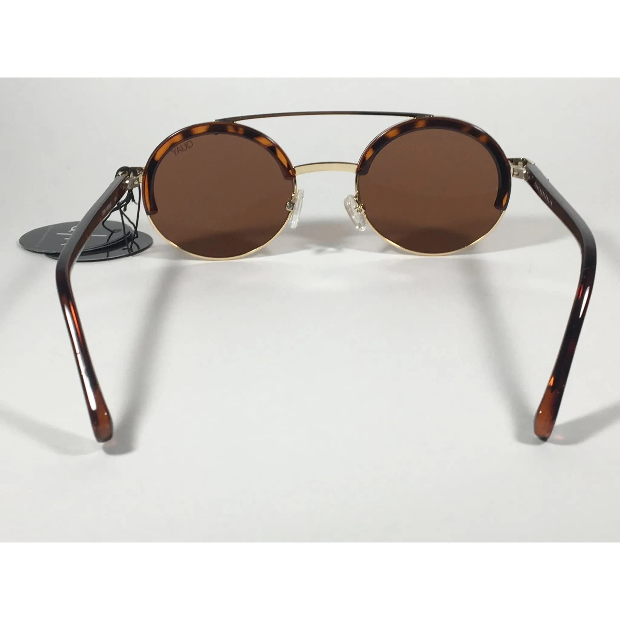 Quay Australia QW000365 TORT/BRN Come Around Round Brown Bar Sunglasses Tortoise Gold Frame Brown Lens