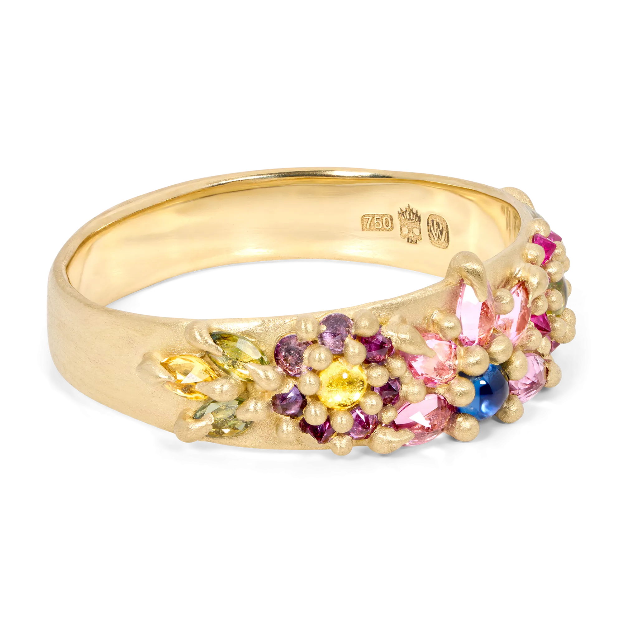 Rainbow Daisy Garland Ring - Made to Order