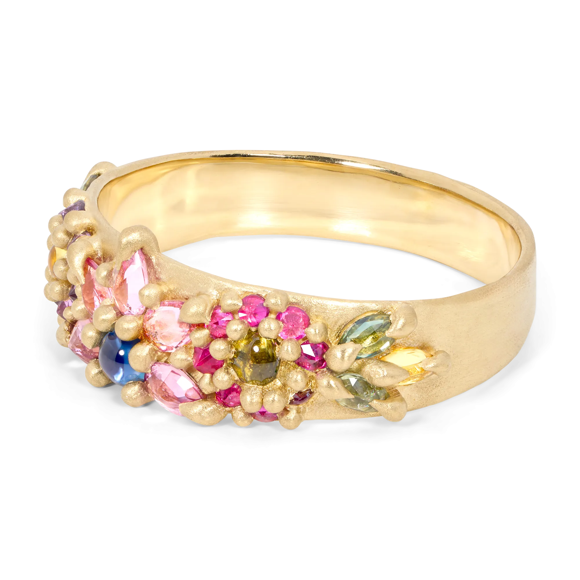 Rainbow Daisy Garland Ring - Made to Order