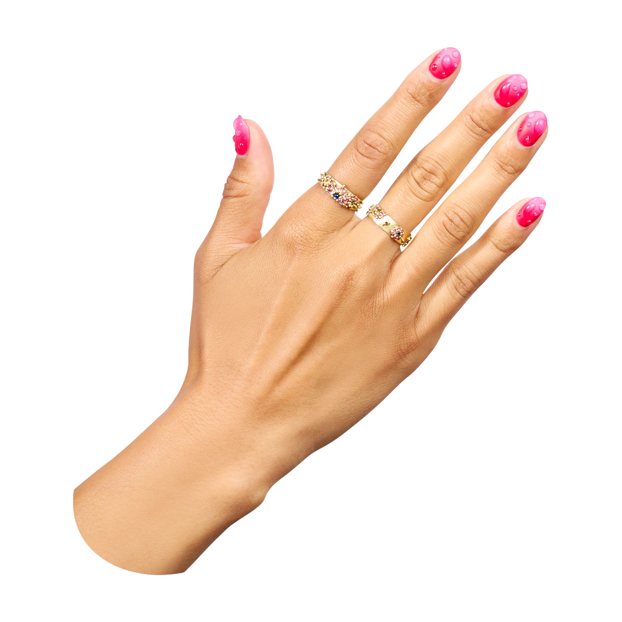 Rainbow Daisy Garland Ring - Made to Order