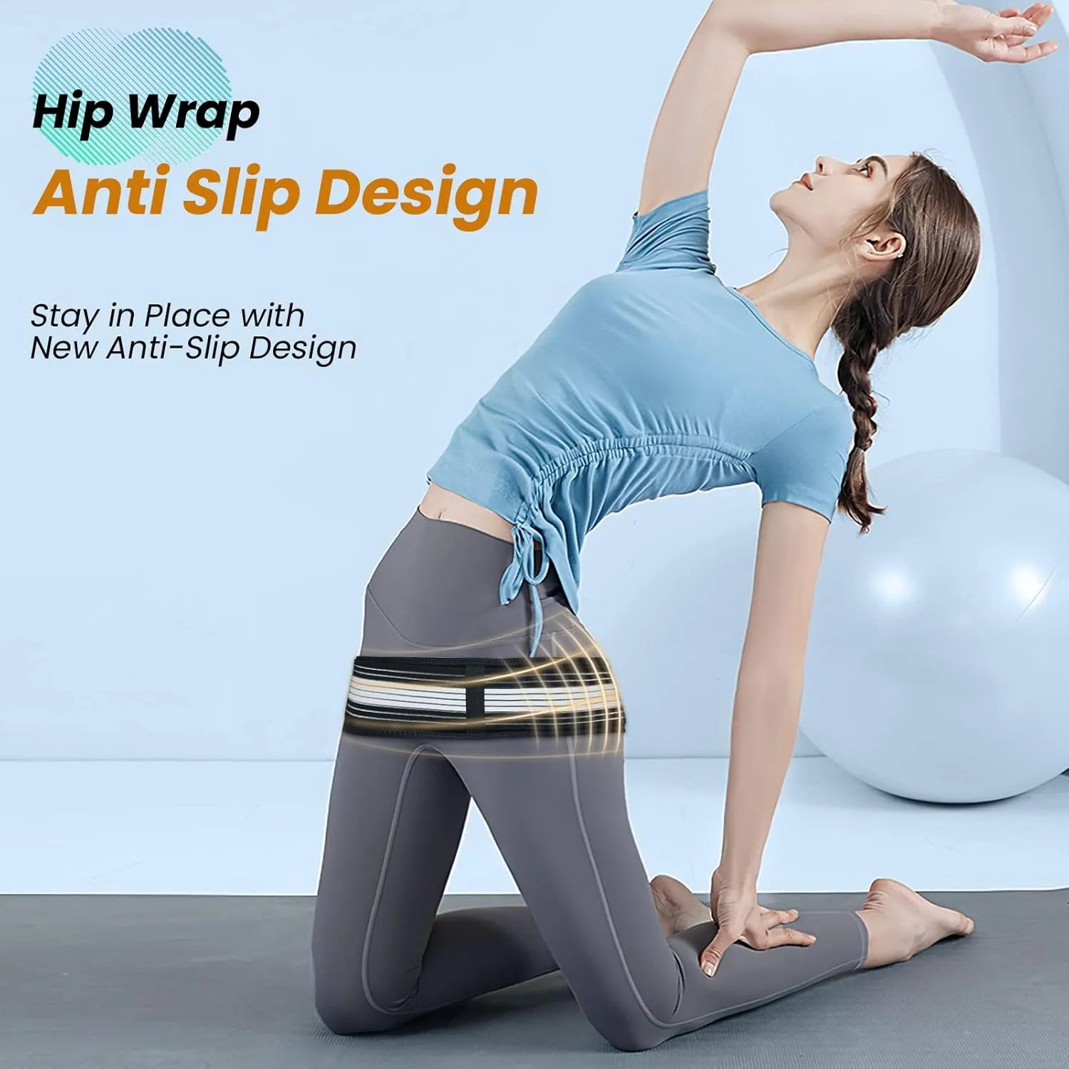 Sacroiliac Belt - SI Joint Belt for Alleviate Sciatica,Joint,Pelvis,Lower Back,Leg and Sacral Nerve Pain Caused by Si Joint Dysfunction -Adjustable Pelvis Hip Belt for Women and Men (XL 47"-56")