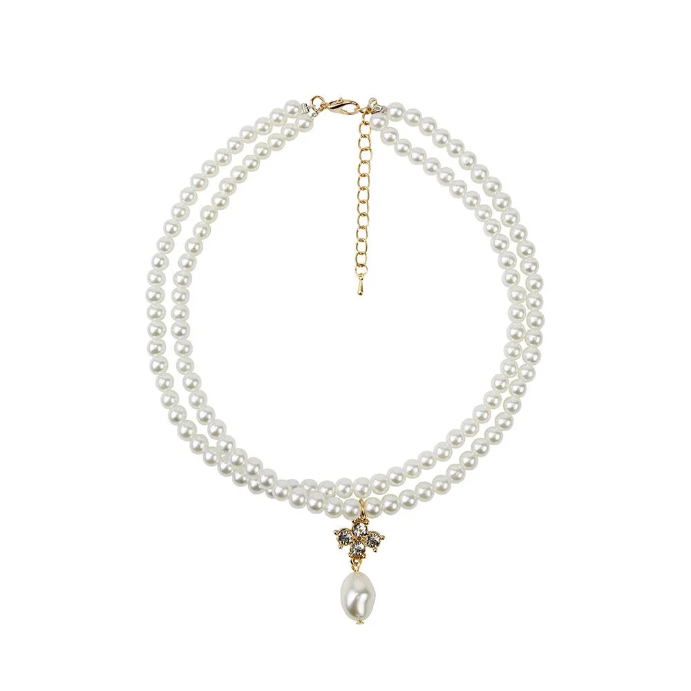 Simulation Pearl Beaded Clavicle Chain Niche Choker Necklace