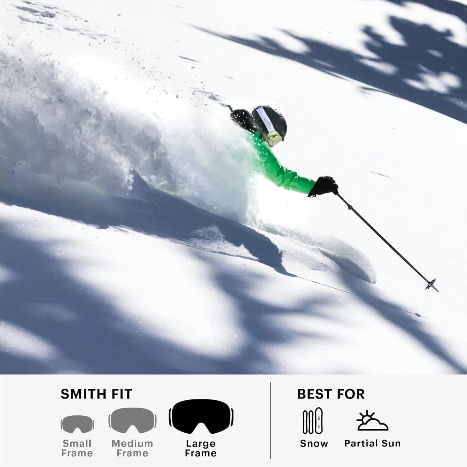 SMITH 4D Mag XL Snow Goggles  Adult Ski & Snowboarding Goggles with BirdsEye Vision, Anti-Fog & 100% UV Protection
