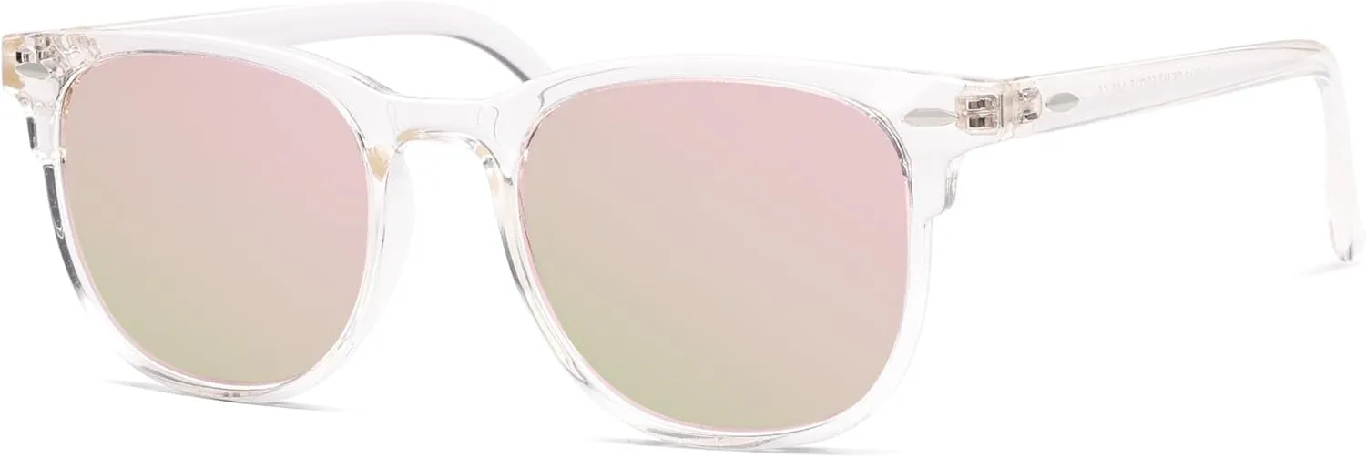 SOJOS Retro Vintage Square Polarized Sunglasses for Women Men UV Protection Lens TR90 Frame Sunglasses SJ2112