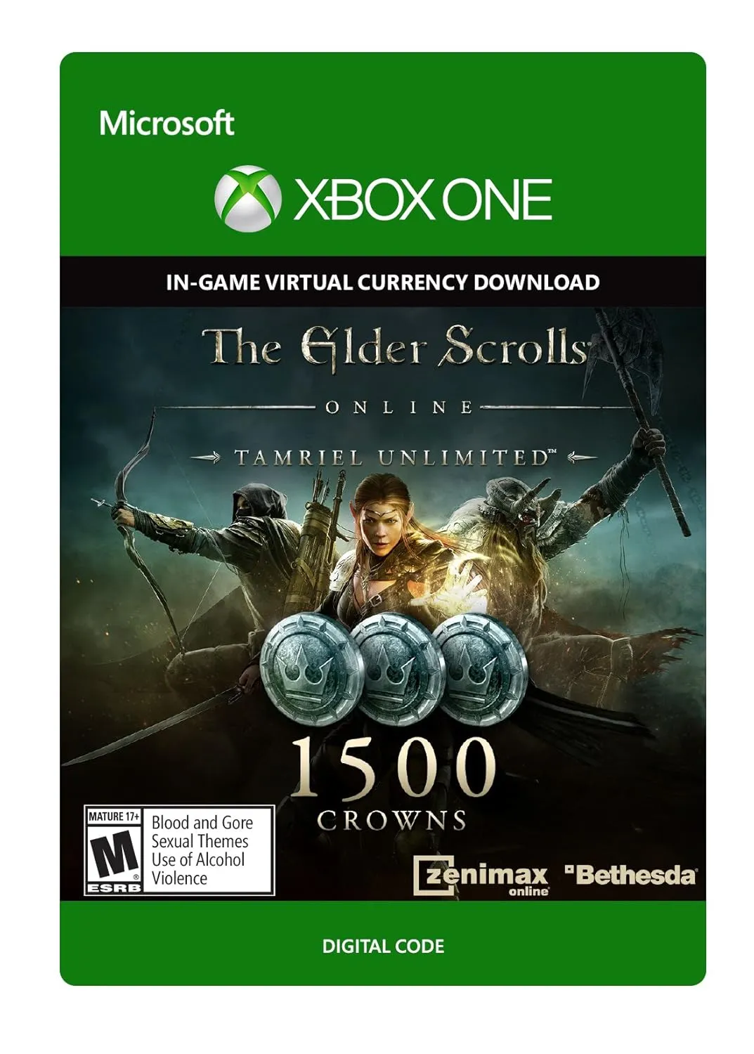 The Elder Scrolls Online Tamriel Unlimited Edition 1500 Crowns - Xbox One Digital Code