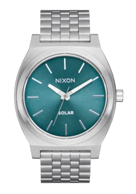 Time Teller Solar - Silver / Dusty Blue Sunray