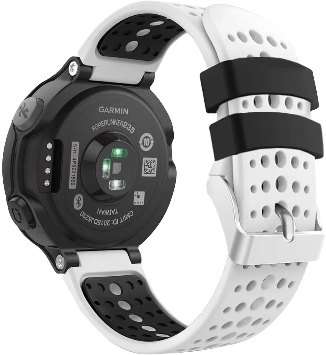TopPerfekt Band Compatible with Garmin Forerunner 235, Soft Silicone Replacement Watch Band Strap Wristband for 220/230/235/620/630/735XT/235 Lite Smart Watch for Women Men