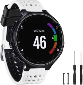 TopPerfekt Band Compatible with Garmin Forerunner 235, Soft Silicone Replacement Watch Band Strap Wristband for 220/230/235/620/630/735XT/235 Lite Smart Watch for Women Men