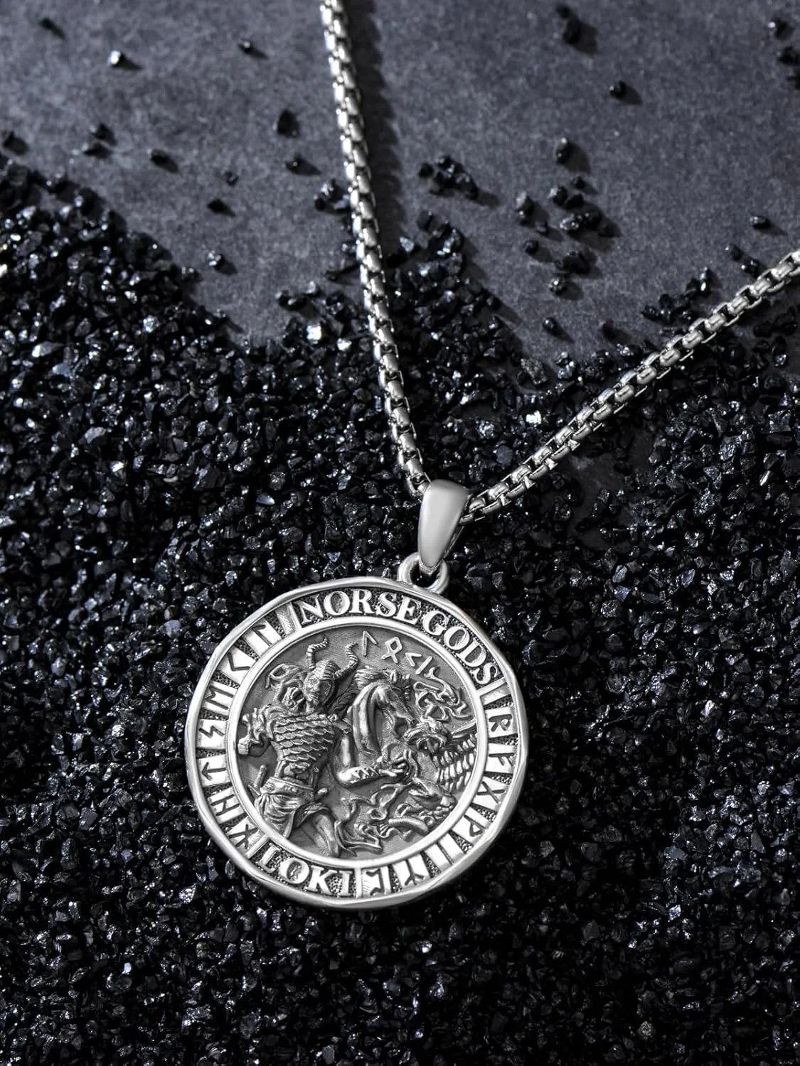 Viking Necklace 925 Sterling Silver Norse Jewelry for Fathers Day Anniversary Birthday Gifts Christmas Gifts for Men