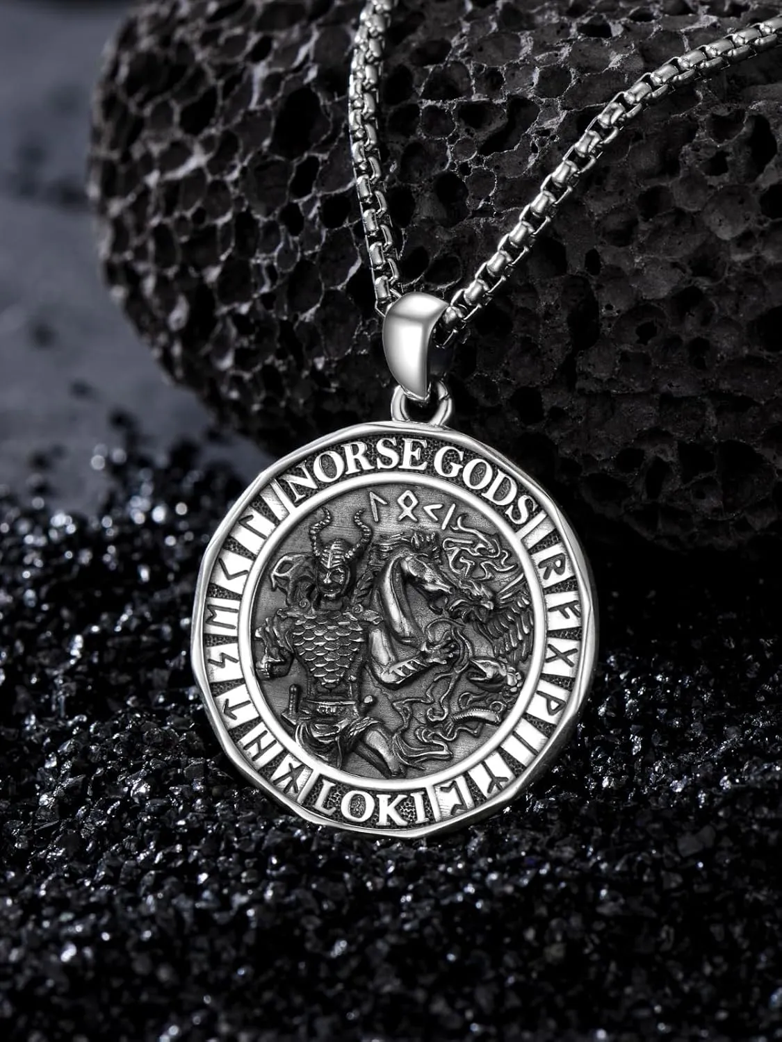 Viking Necklace 925 Sterling Silver Norse Jewelry for Fathers Day Anniversary Birthday Gifts Christmas Gifts for Men
