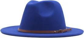 Womens Fedora Hat Wool Hat Classic Wide Belt Panama Hat with Buckle Floppy Baseball Caps Hats for Adults Elegant Women Hats